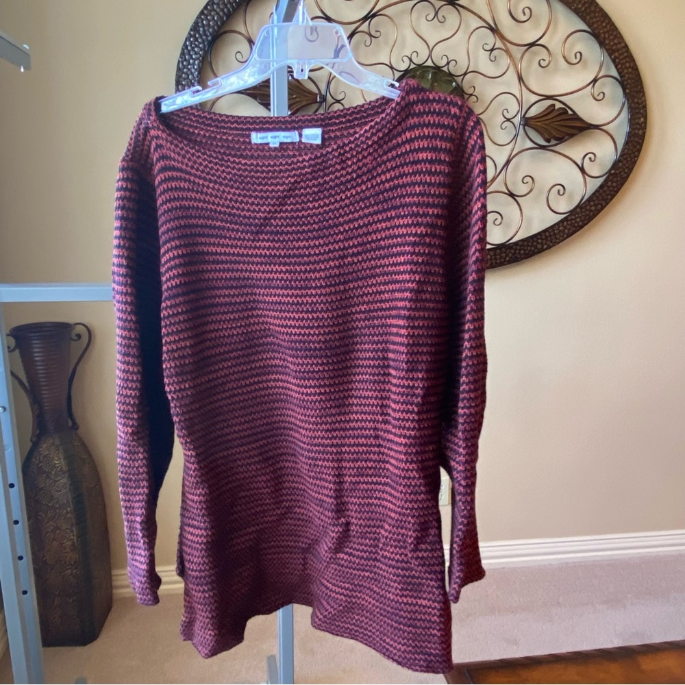 Orange and black sweater
